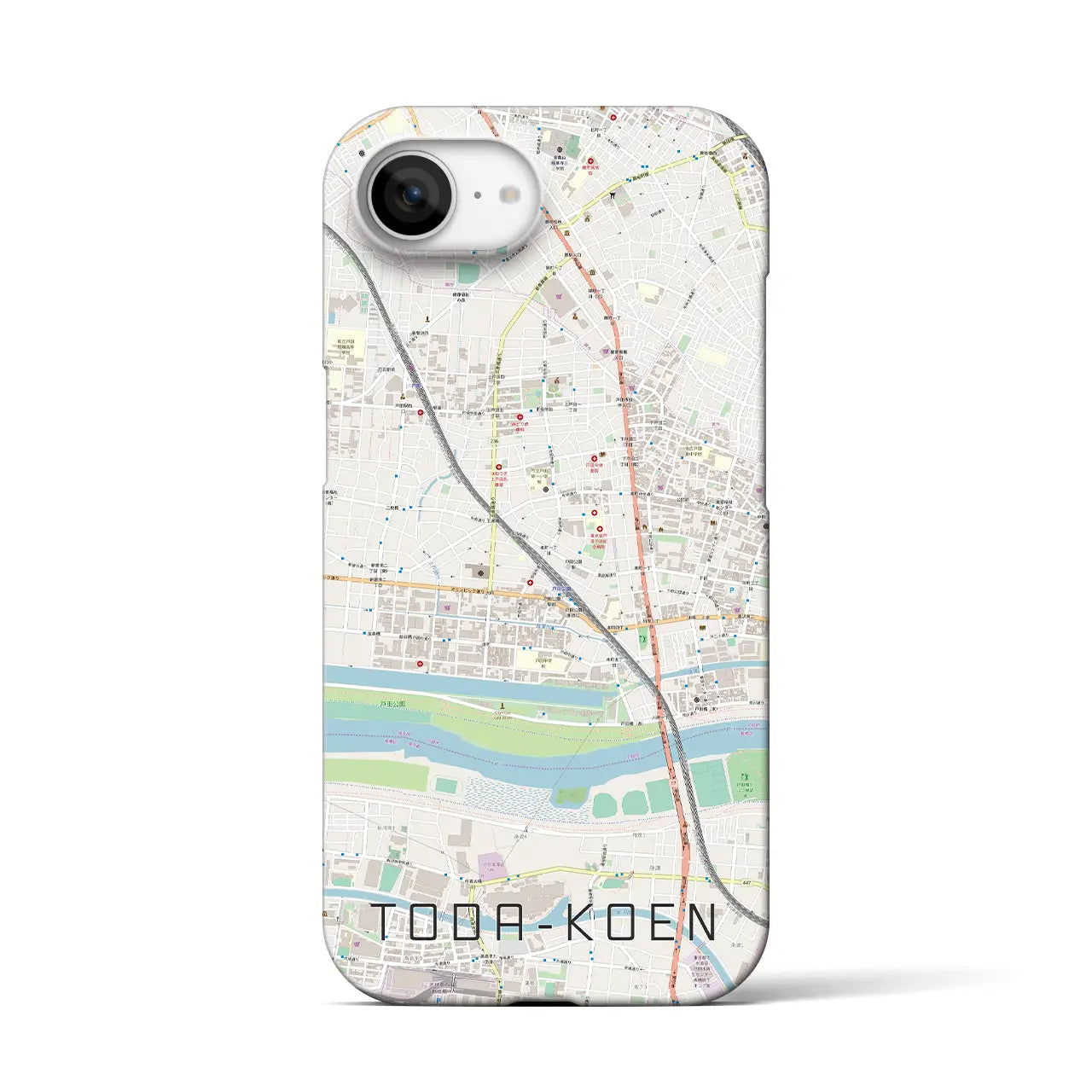 【戸田公園(埼玉県)】地図柄iPhoneケース(バックカバータイプ)