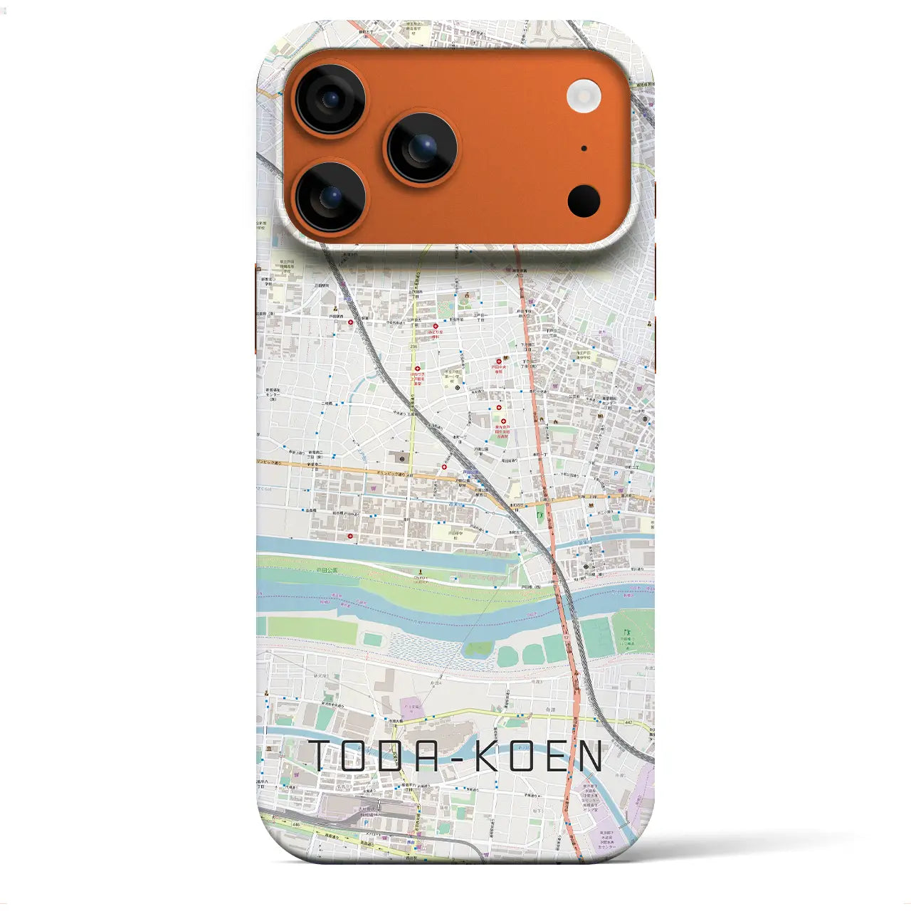 【戸田公園(埼玉県)】地図柄iPhoneケース(バックカバータイプ)