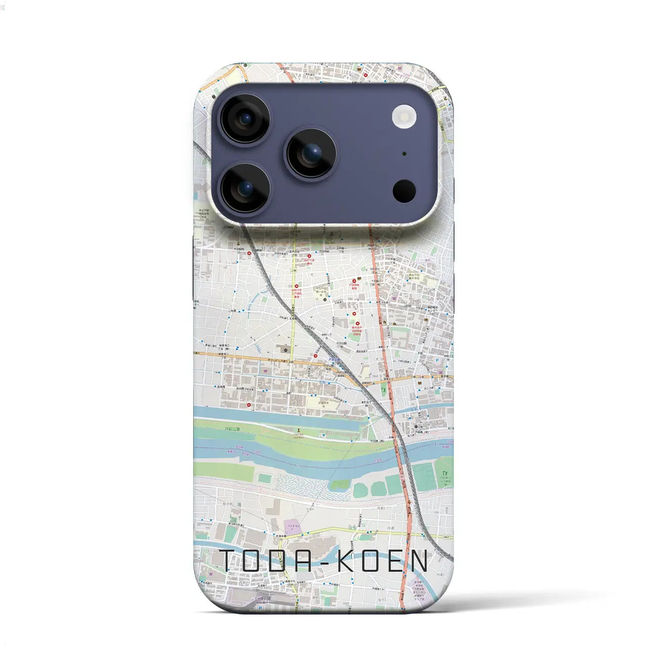 【戸田公園(埼玉県)】地図柄iPhoneケース(バックカバータイプ)