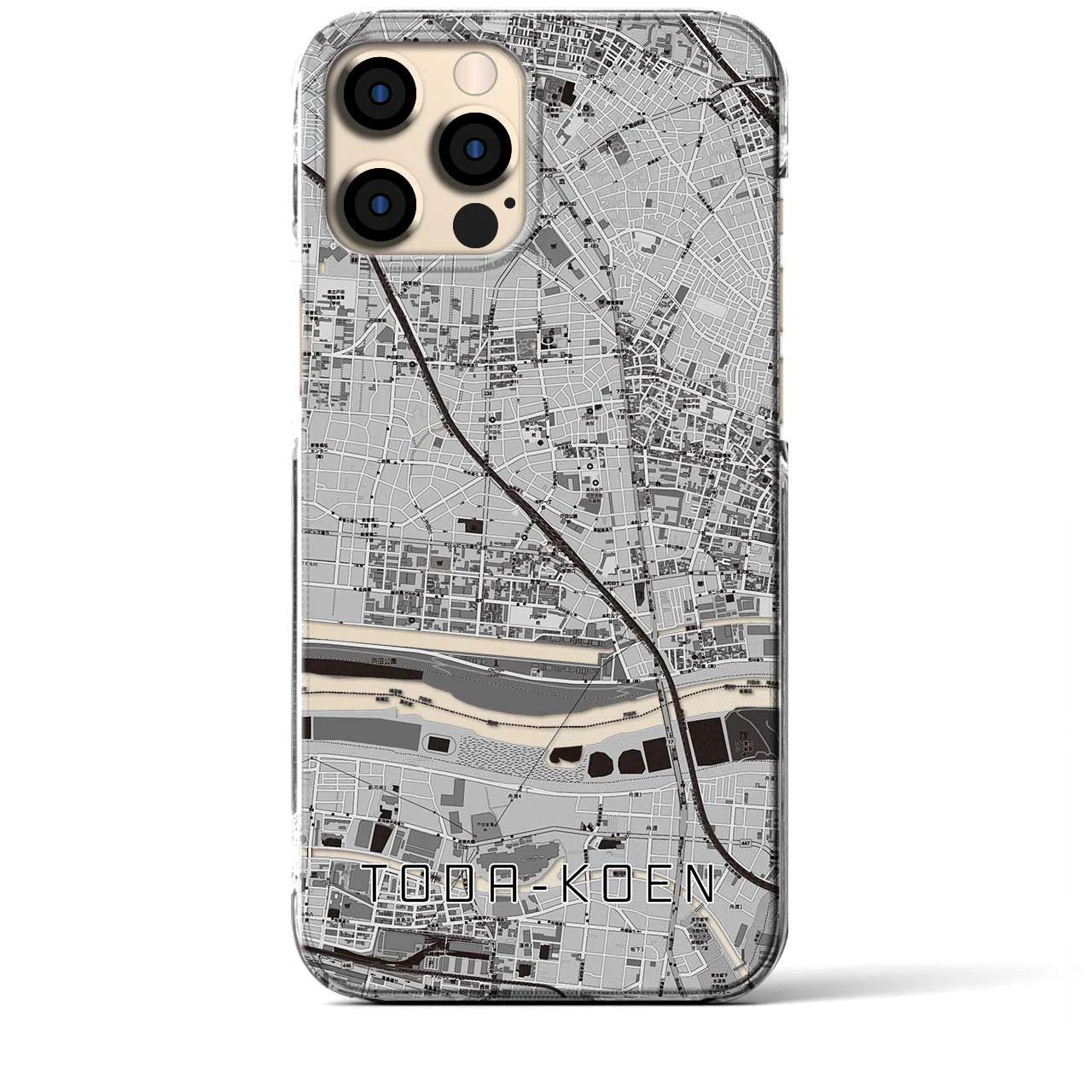 【戸田公園(埼玉県)】地図柄iPhoneケース(クリアタイプ)