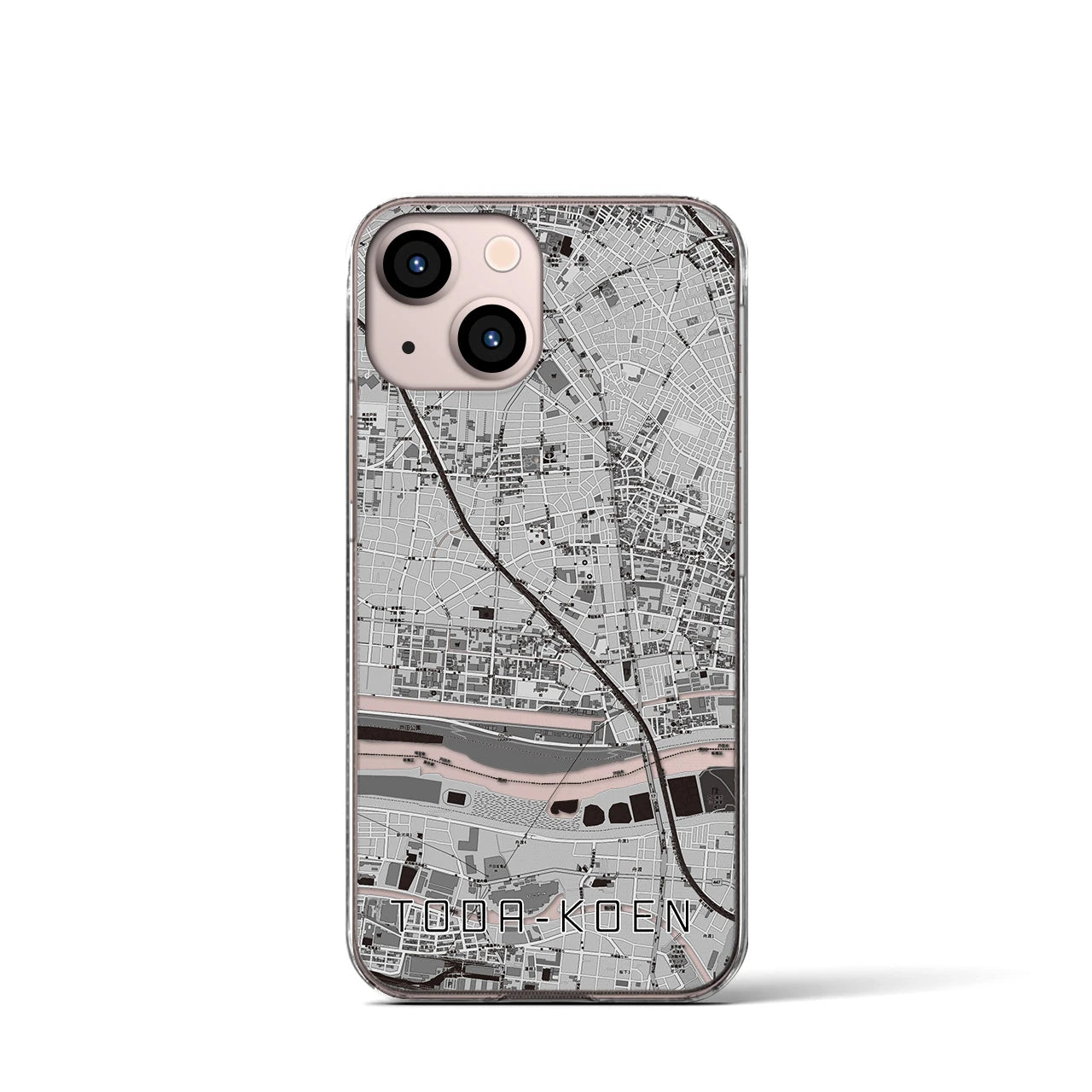 【戸田公園(埼玉県)】地図柄iPhoneケース(クリアタイプ)