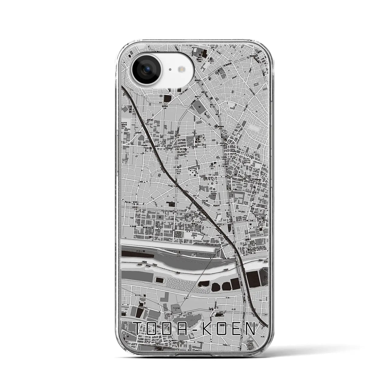 【戸田公園(埼玉県)】地図柄iPhoneケース(クリアタイプ)