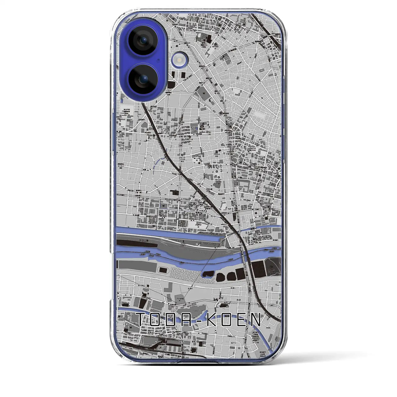 【戸田公園(埼玉県)】地図柄iPhoneケース(クリアタイプ)