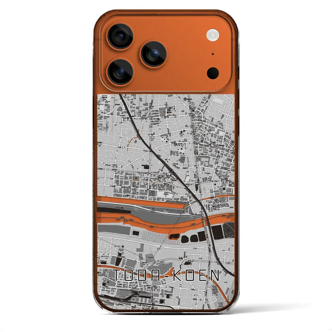 【戸田公園(埼玉県)】地図柄iPhoneケース(クリアタイプ)