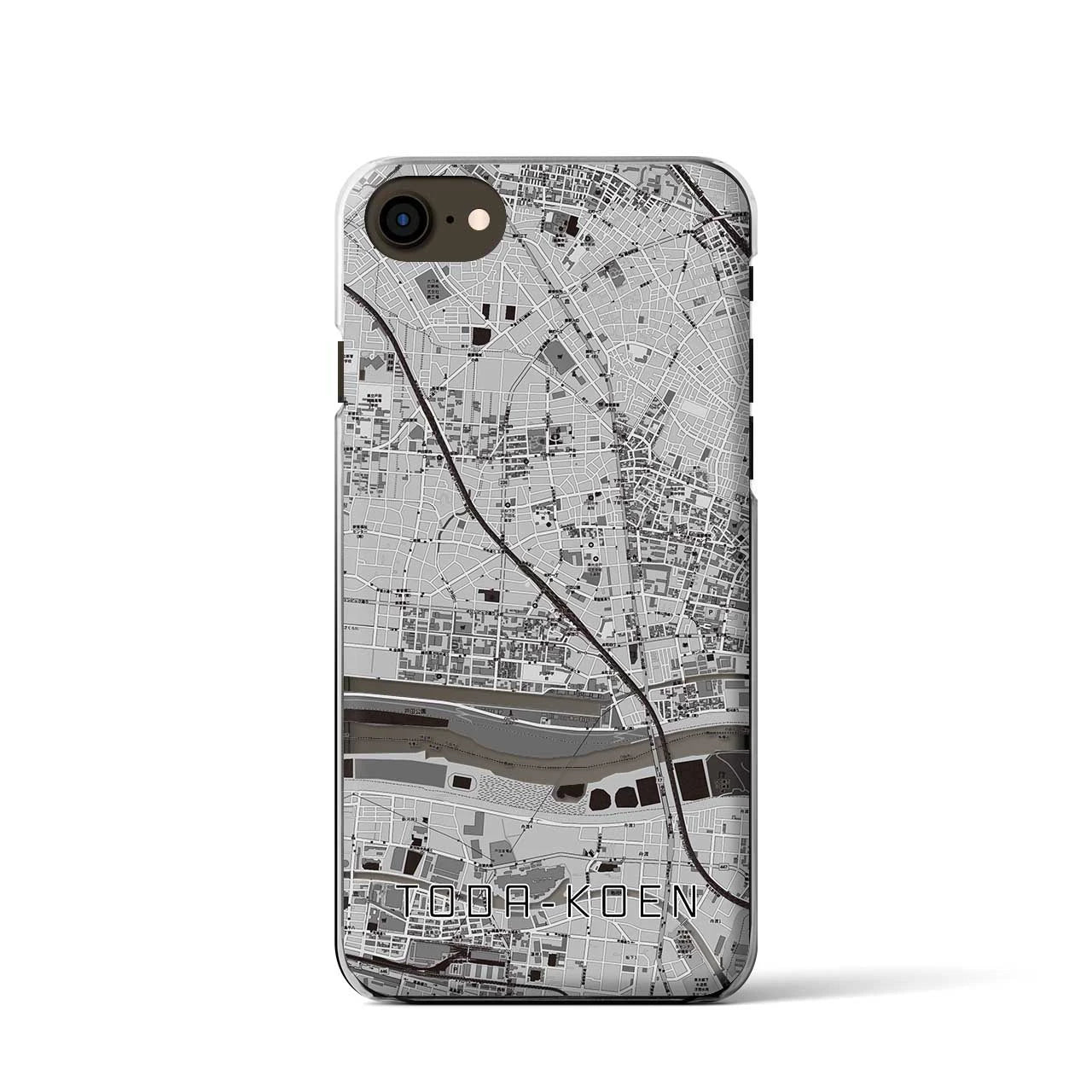 【戸田公園(埼玉県)】地図柄iPhoneケース(クリアタイプ)