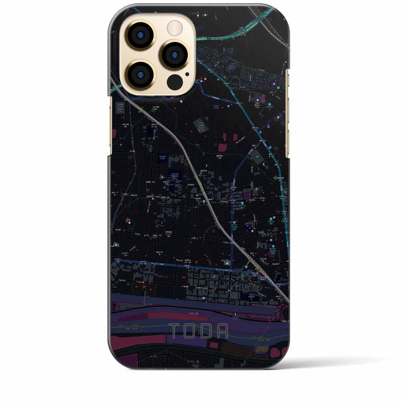 【戸田(埼玉県)】地図柄iPhoneケース(バックカバータイプ)