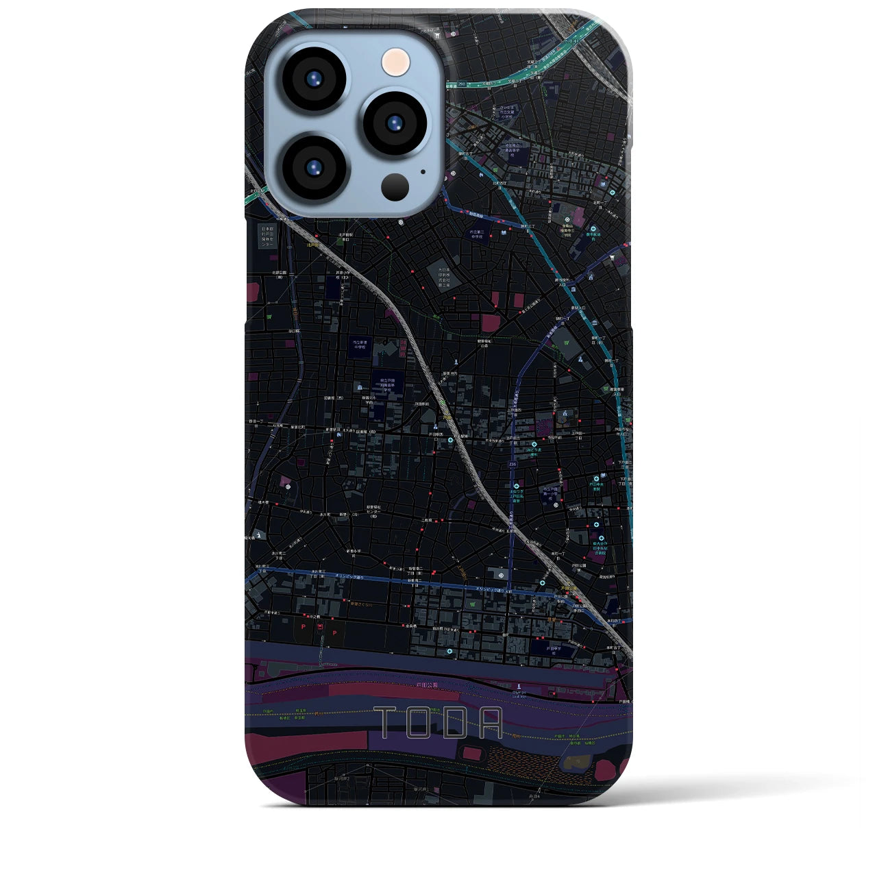 【戸田(埼玉県)】地図柄iPhoneケース(バックカバータイプ)