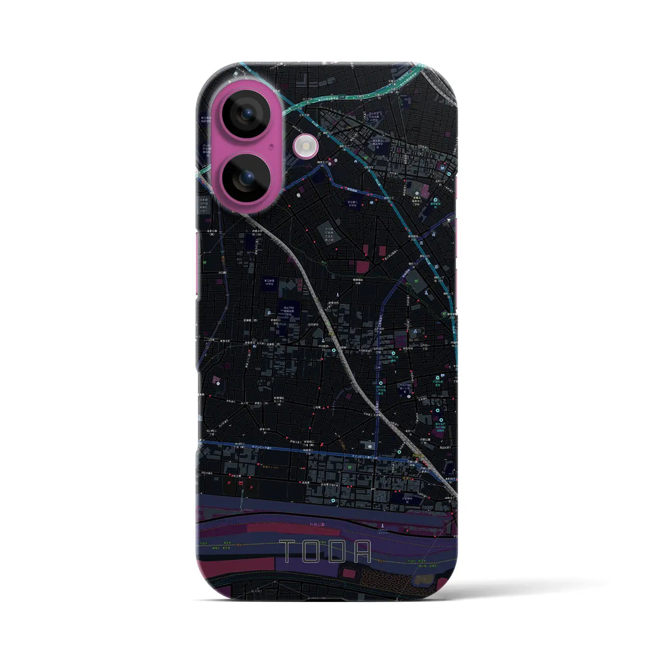 【戸田(埼玉県)】地図柄iPhoneケース(バックカバータイプ)