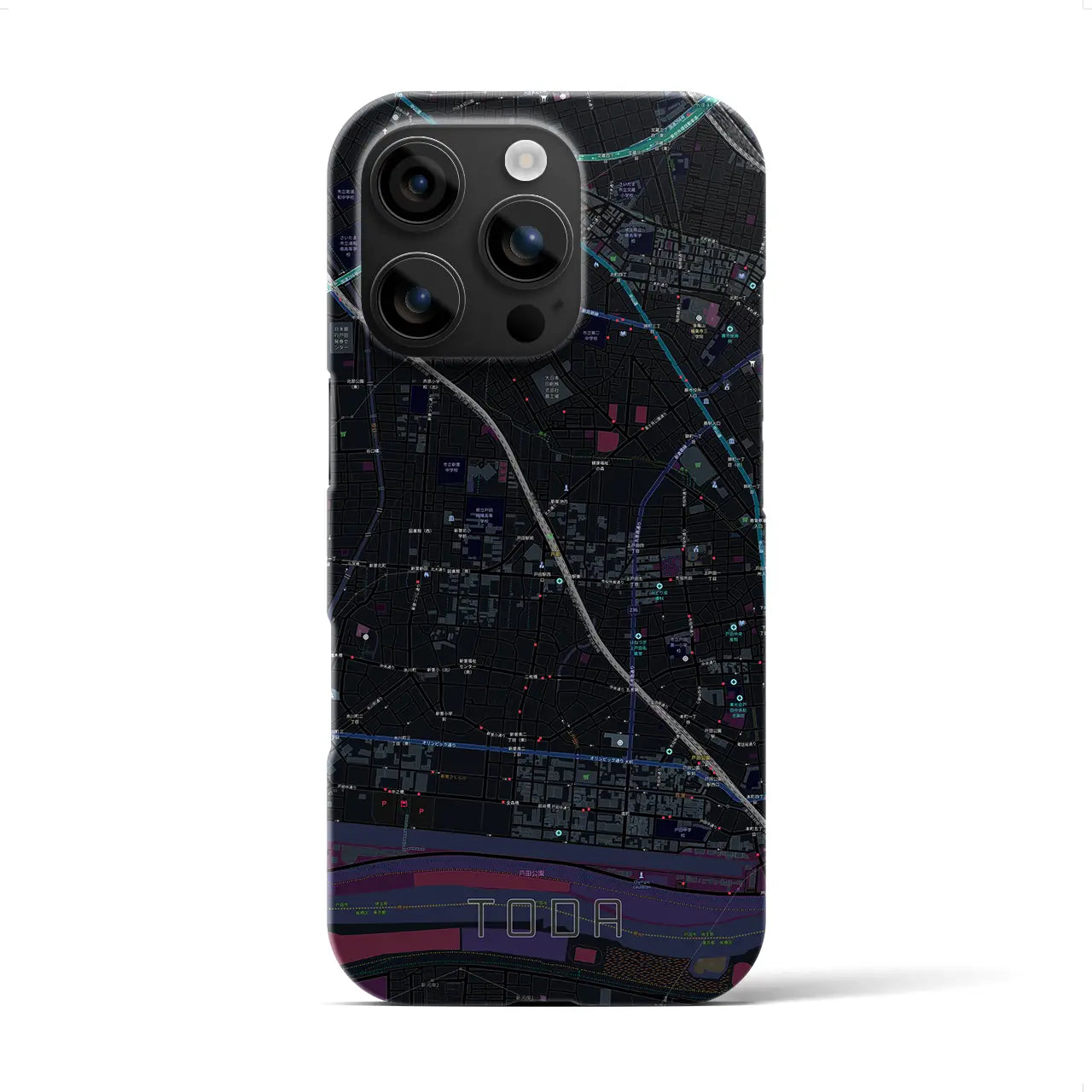 【戸田(埼玉県)】地図柄iPhoneケース(バックカバータイプ)