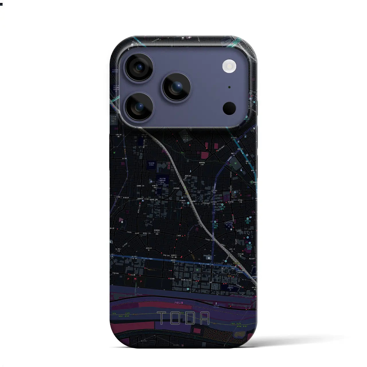 【戸田(埼玉県)】地図柄iPhoneケース(バックカバータイプ)