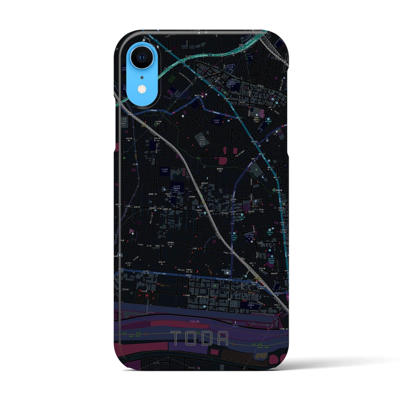 【戸田(埼玉県)】地図柄iPhoneケース(バックカバータイプ)