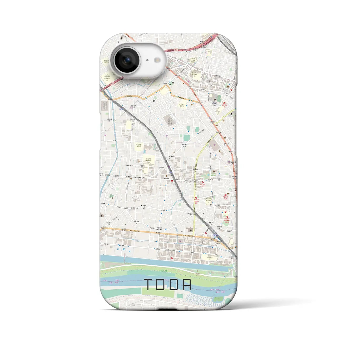 【戸田(埼玉県)】地図柄iPhoneケース(バックカバータイプ)