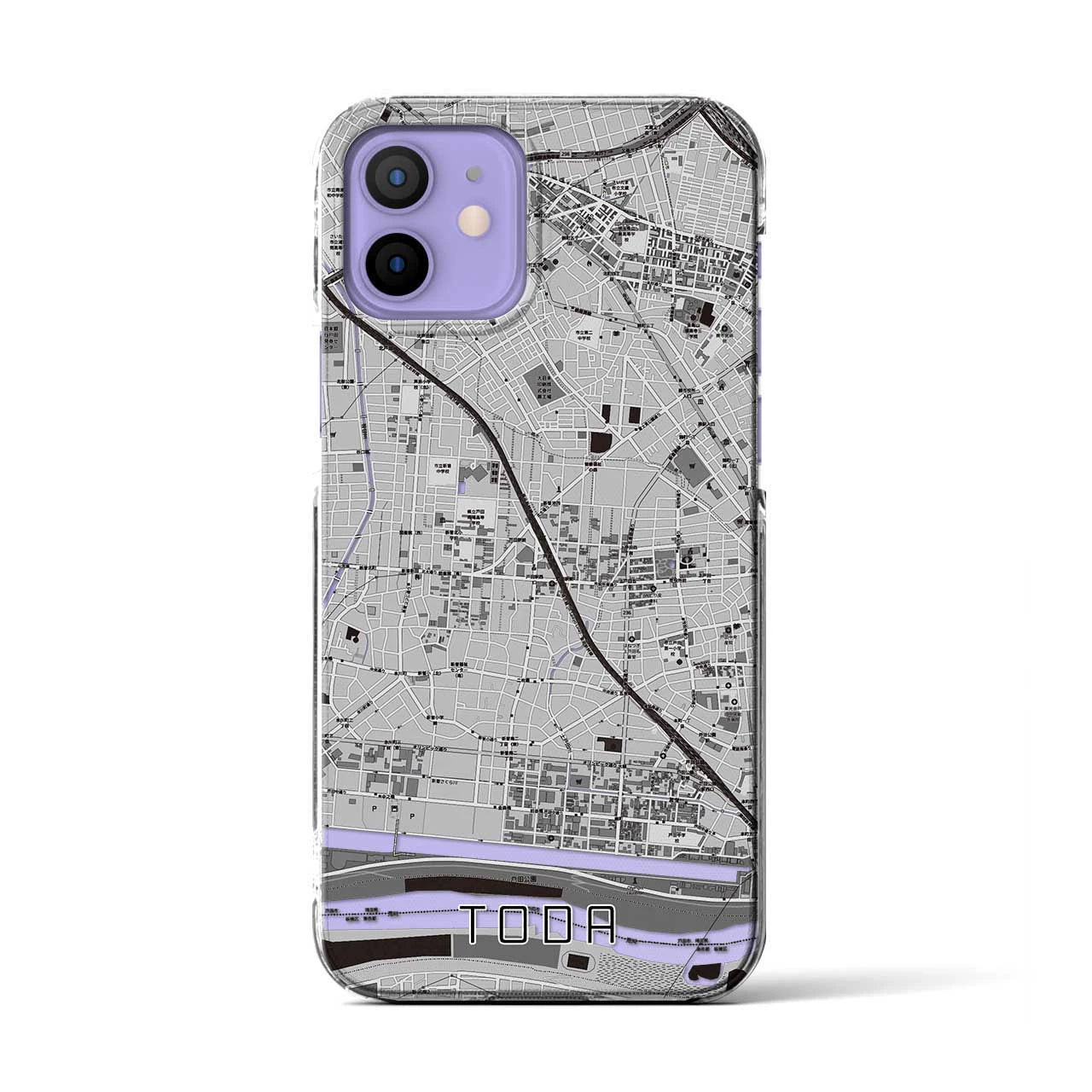 【戸田(埼玉県)】地図柄iPhoneケース(クリアタイプ)