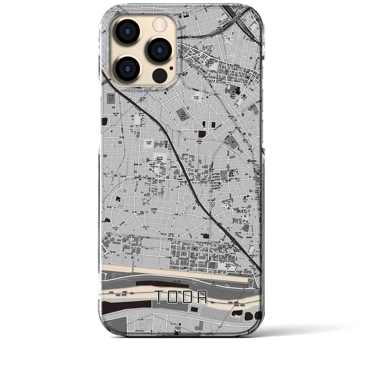 【戸田(埼玉県)】地図柄iPhoneケース(クリアタイプ)