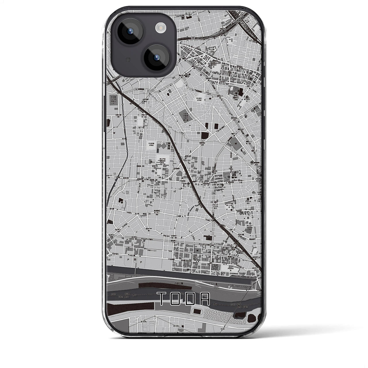 【戸田(埼玉県)】地図柄iPhoneケース(クリアタイプ)