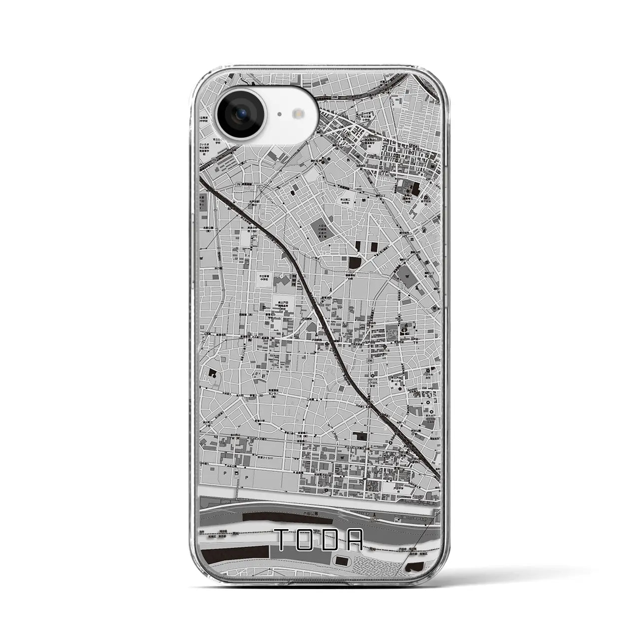 【戸田(埼玉県)】地図柄iPhoneケース(クリアタイプ)