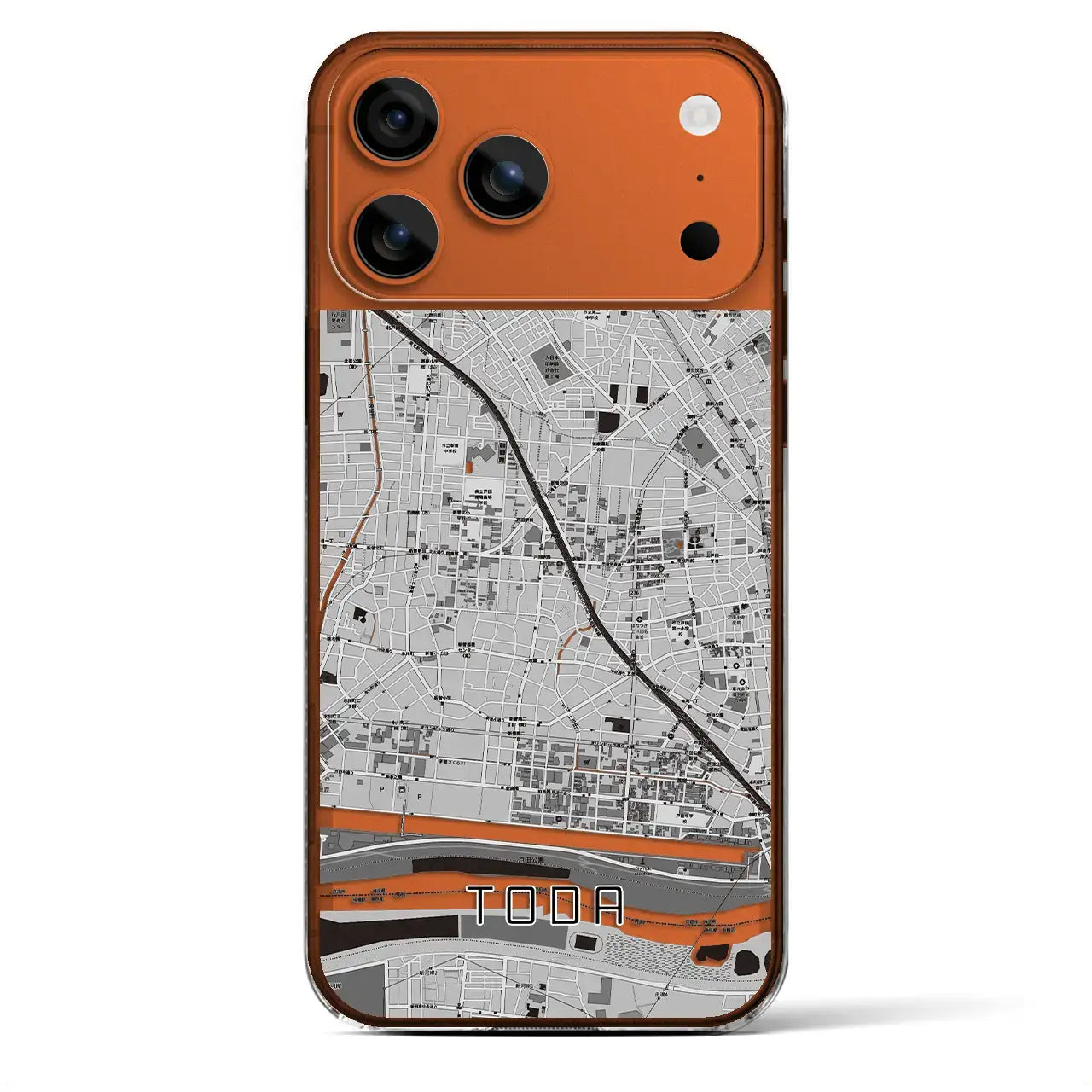 【戸田(埼玉県)】地図柄iPhoneケース(クリアタイプ)