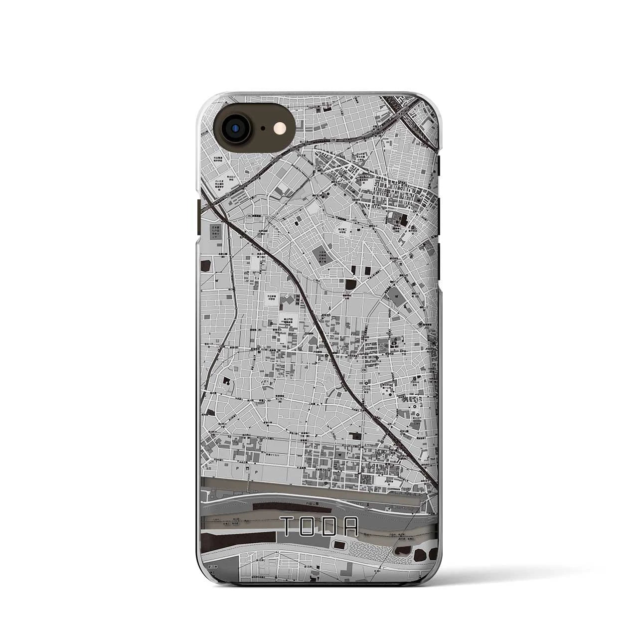 【戸田(埼玉県)】地図柄iPhoneケース(クリアタイプ)