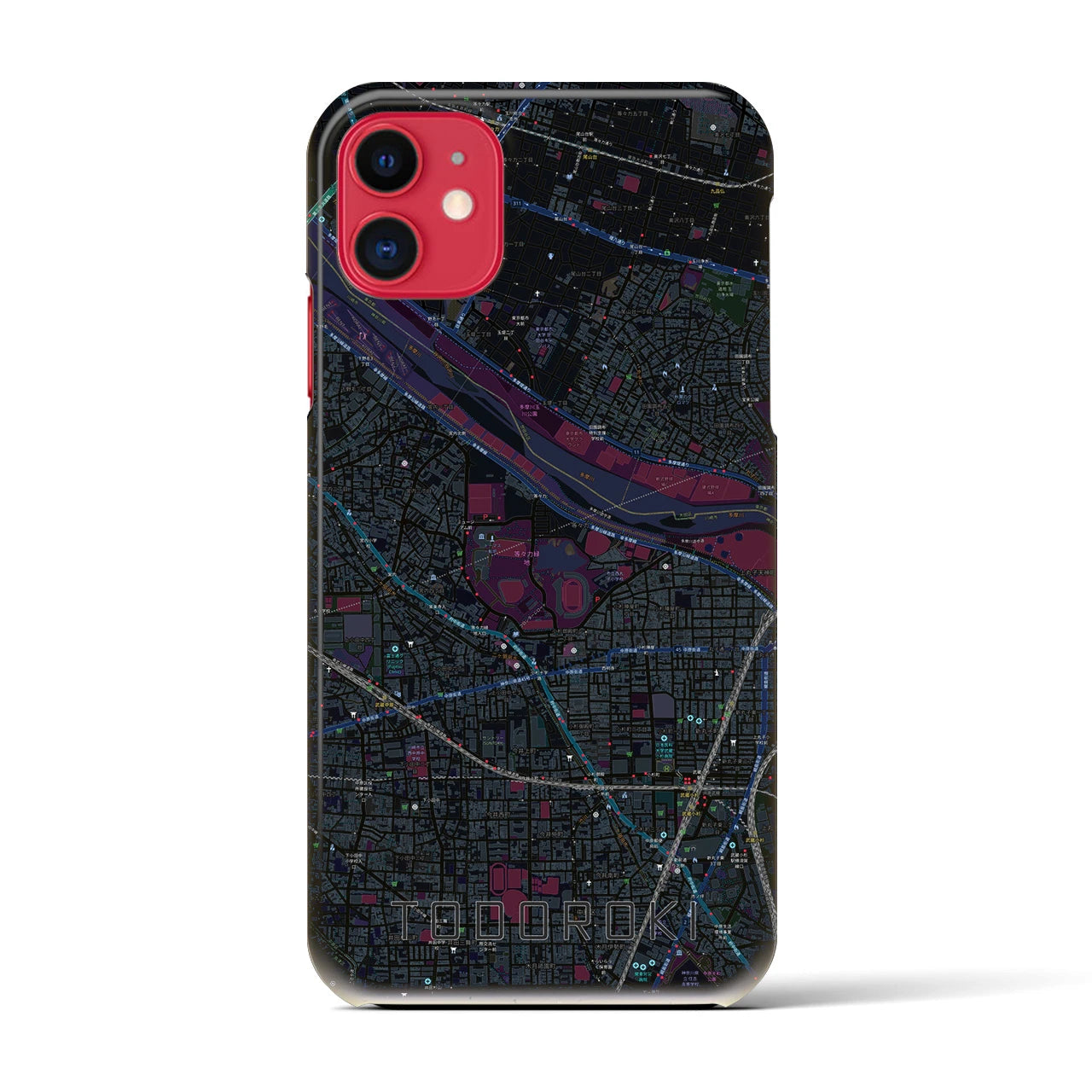 【等々力(神奈川県)】地図柄iPhoneケース(バックカバータイプ)