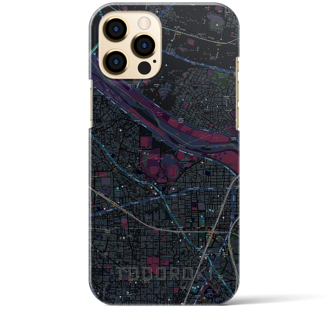 【等々力(神奈川県)】地図柄iPhoneケース(バックカバータイプ)