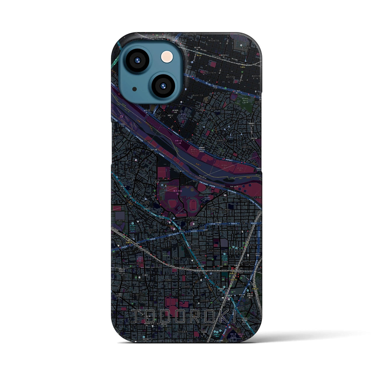 【等々力(神奈川県)】地図柄iPhoneケース(バックカバータイプ)