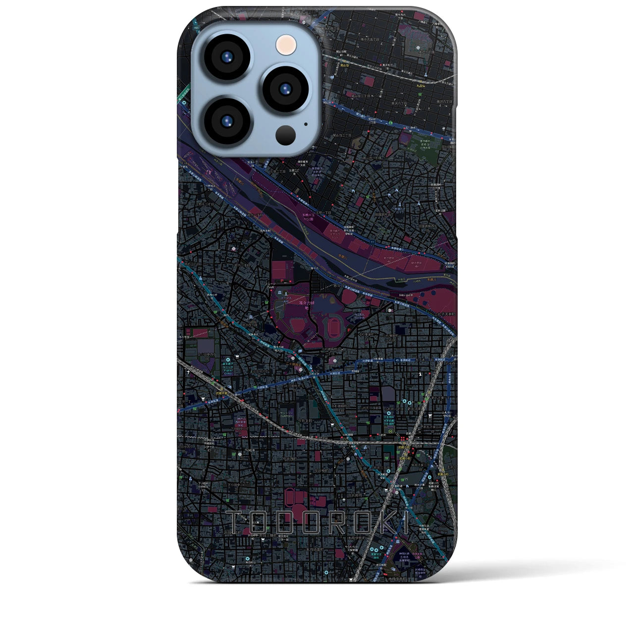 【等々力(神奈川県)】地図柄iPhoneケース(バックカバータイプ)