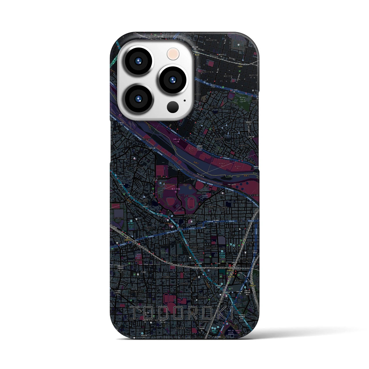 【等々力(神奈川県)】地図柄iPhoneケース(バックカバータイプ)
