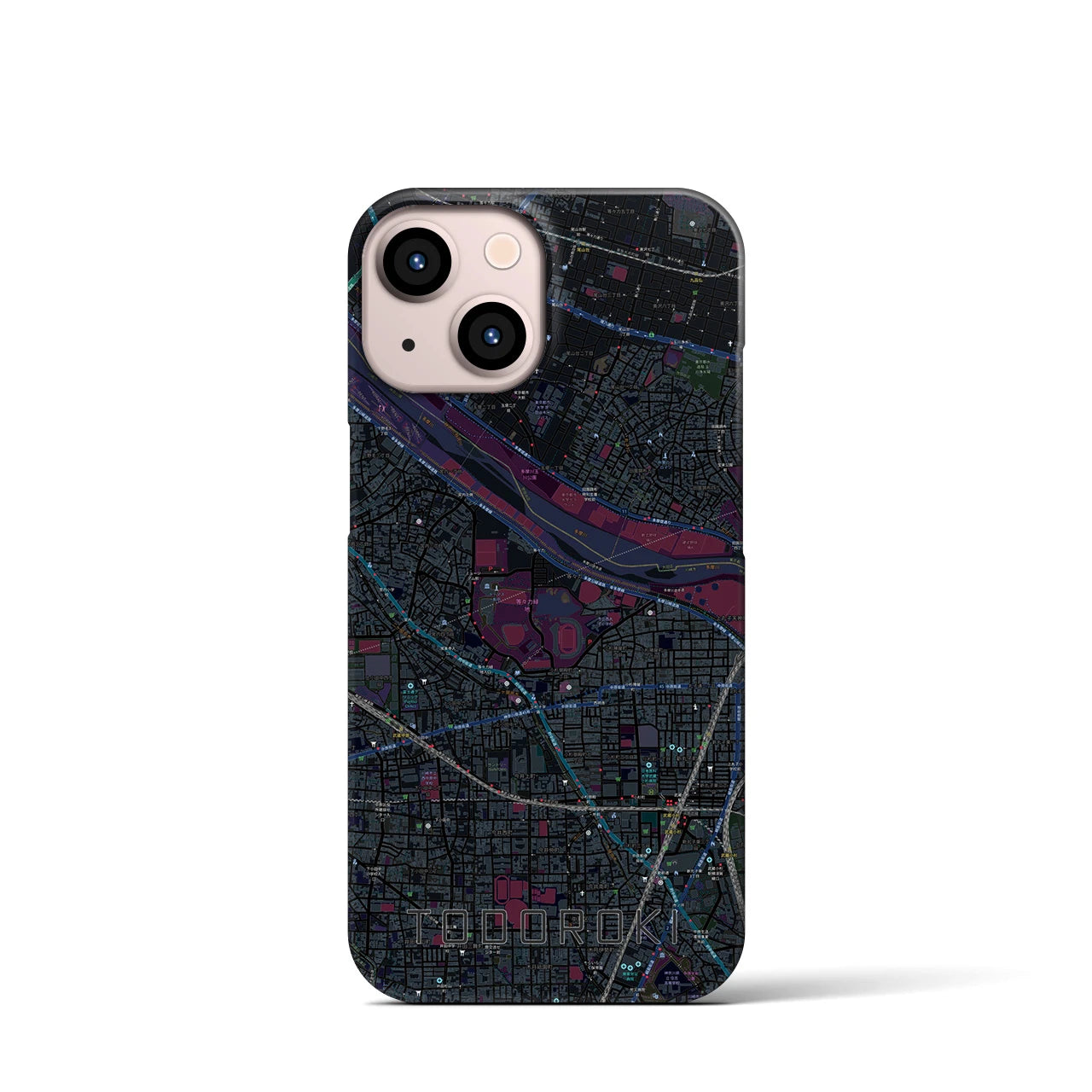 【等々力(神奈川県)】地図柄iPhoneケース(バックカバータイプ)