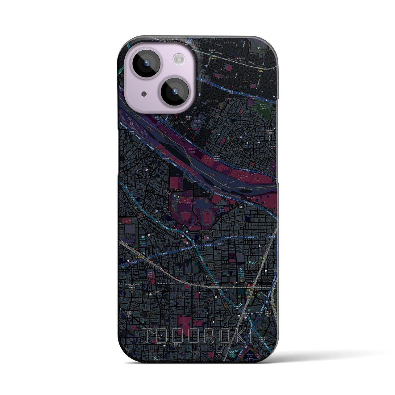 【等々力(神奈川県)】地図柄iPhoneケース(バックカバータイプ)