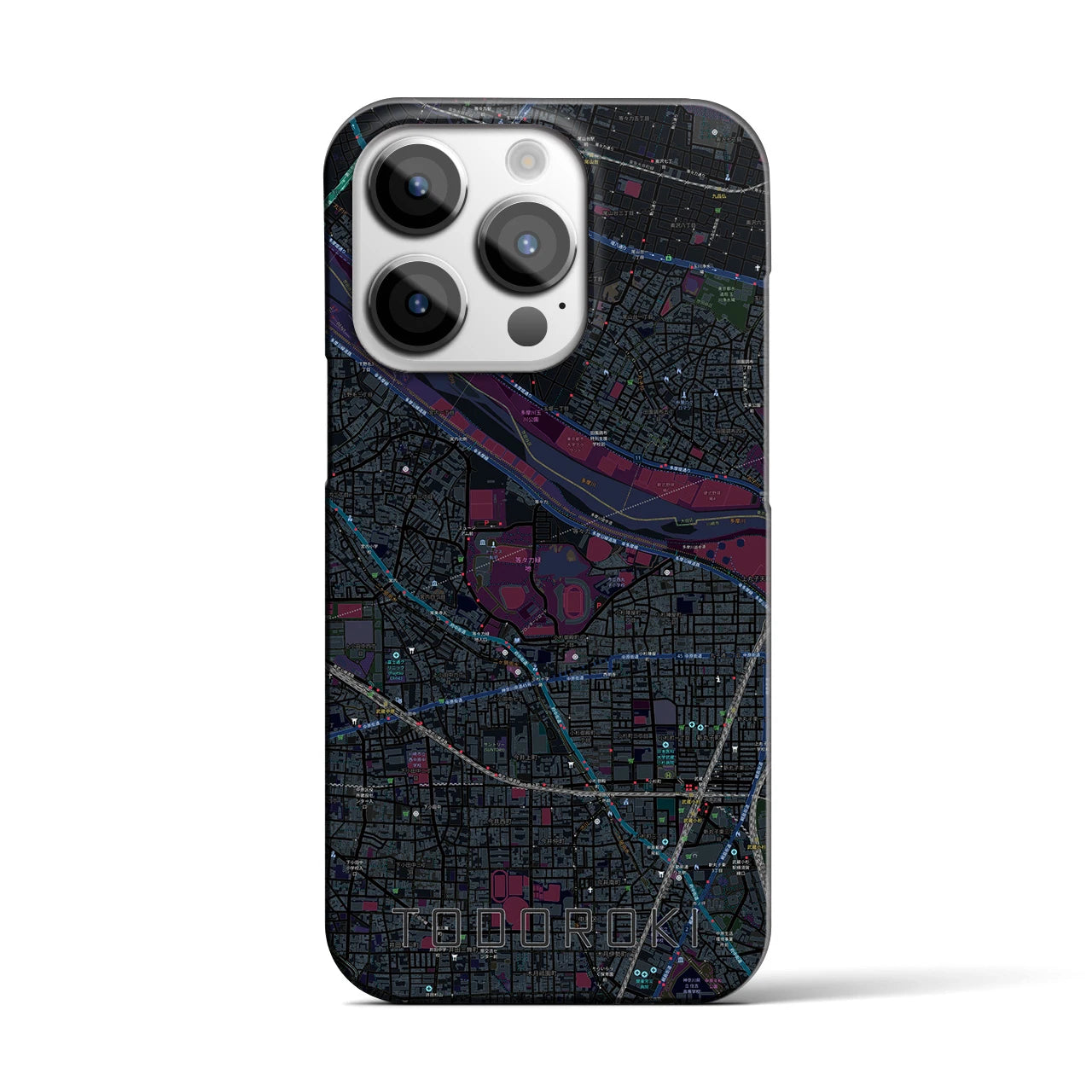 【等々力(神奈川県)】地図柄iPhoneケース(バックカバータイプ)