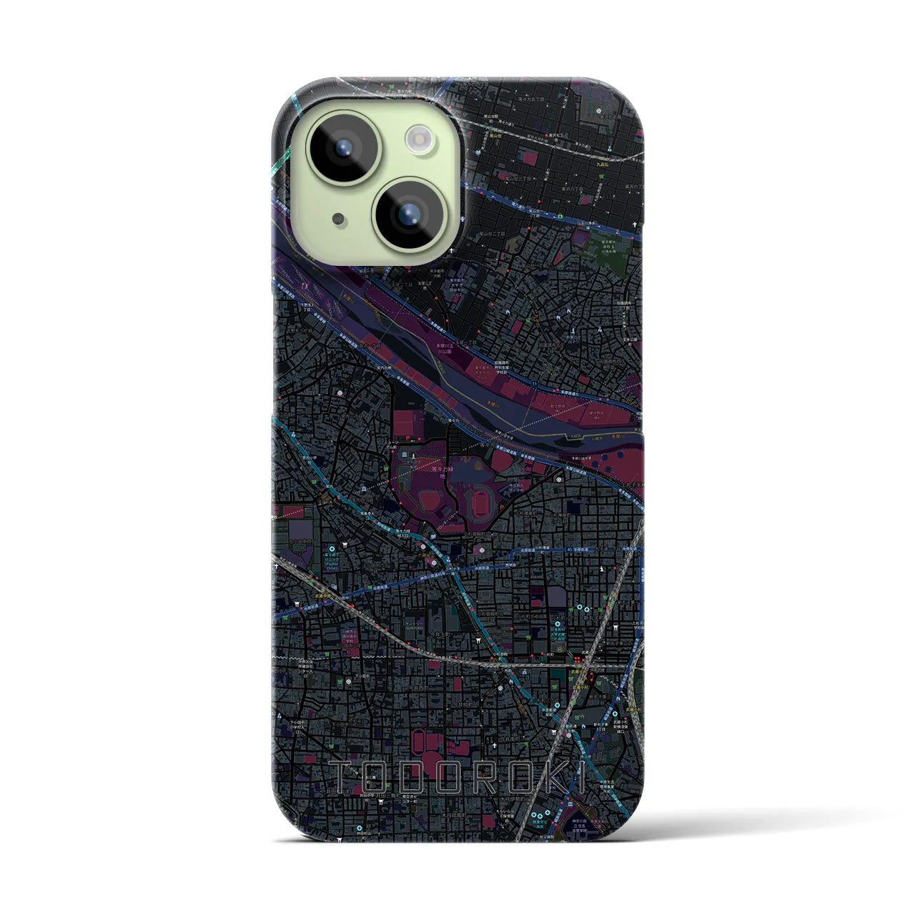 【等々力(神奈川県)】地図柄iPhoneケース(バックカバータイプ)