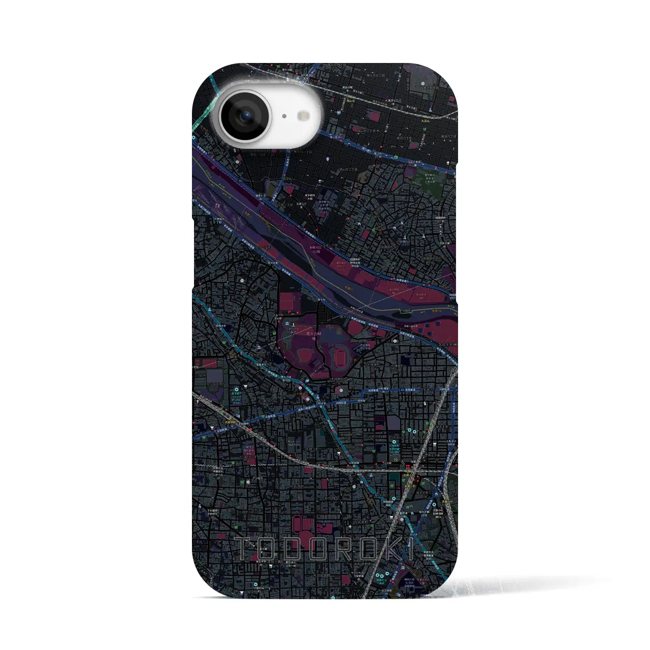 【等々力(神奈川県)】地図柄iPhoneケース(バックカバータイプ)