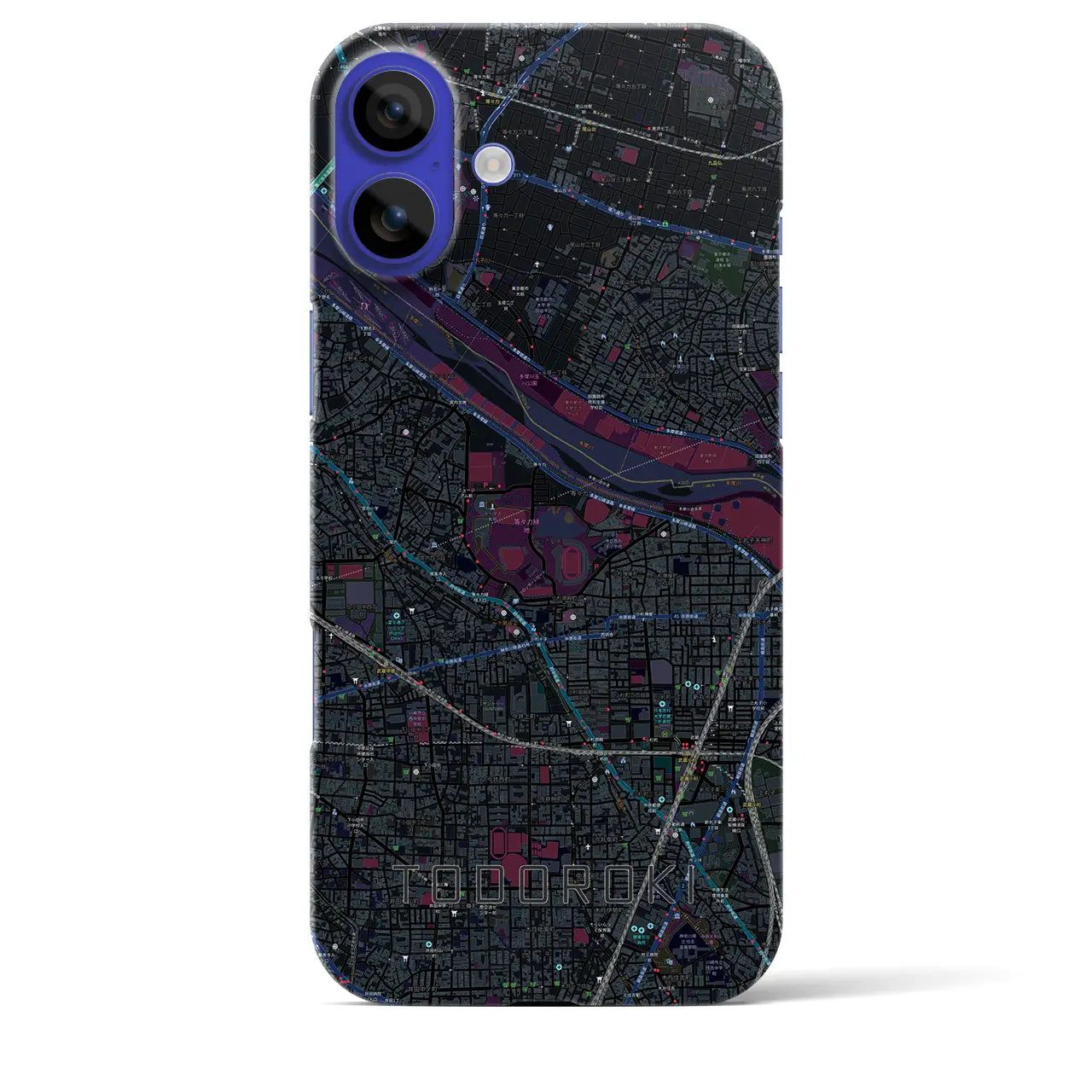 【等々力(神奈川県)】地図柄iPhoneケース(バックカバータイプ)