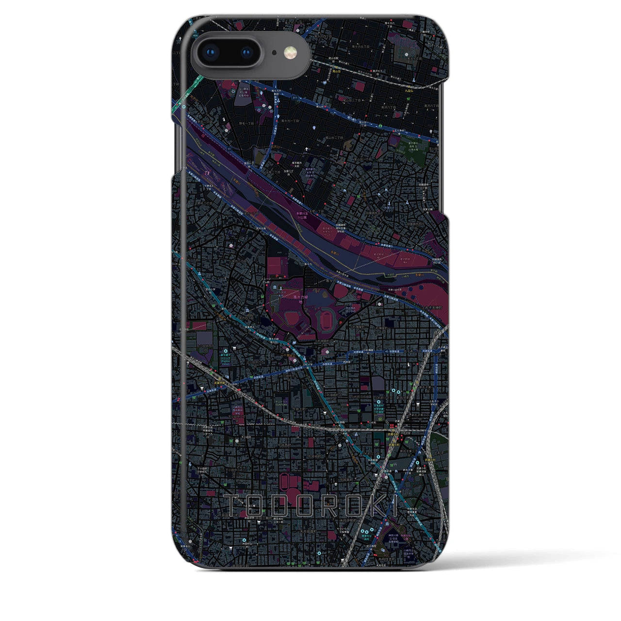 【等々力(神奈川県)】地図柄iPhoneケース(バックカバータイプ)
