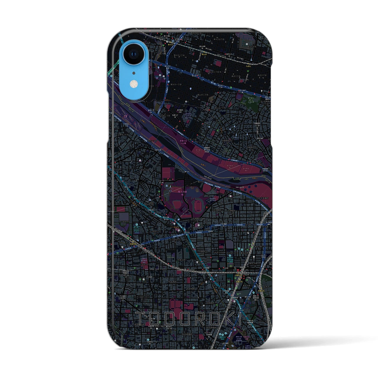 【等々力(神奈川県)】地図柄iPhoneケース(バックカバータイプ)
