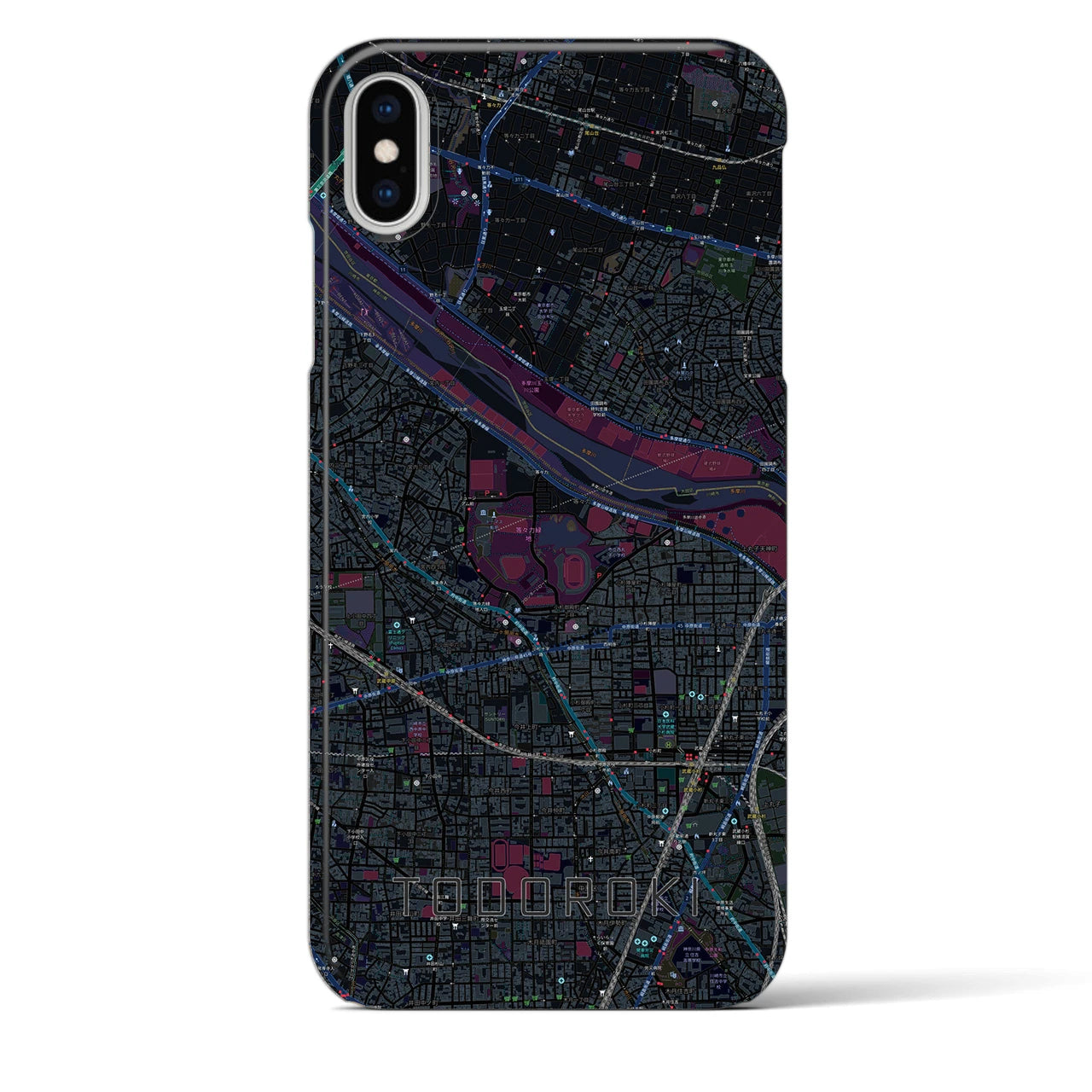 【等々力(神奈川県)】地図柄iPhoneケース(バックカバータイプ)