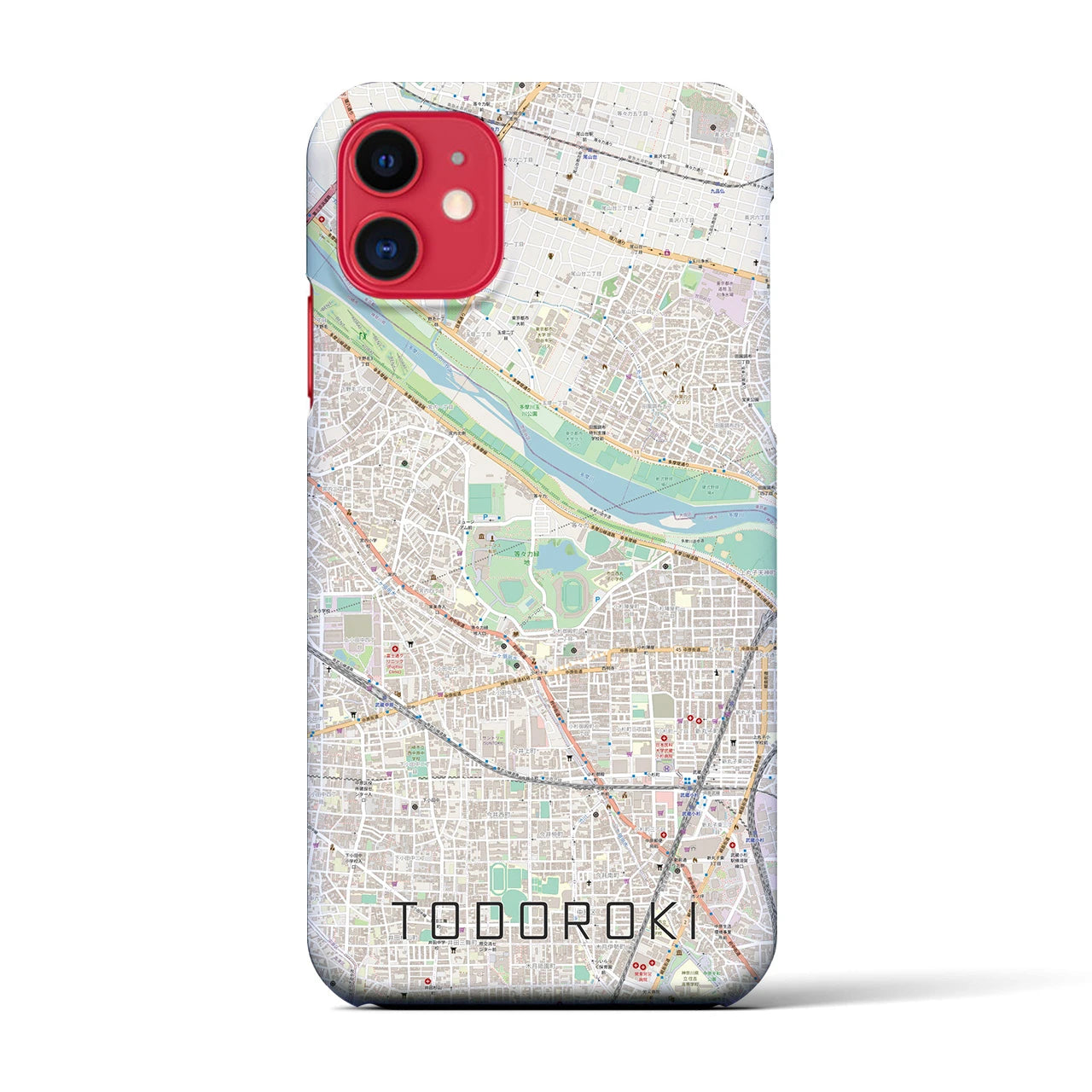 【等々力(神奈川県)】地図柄iPhoneケース(バックカバータイプ)