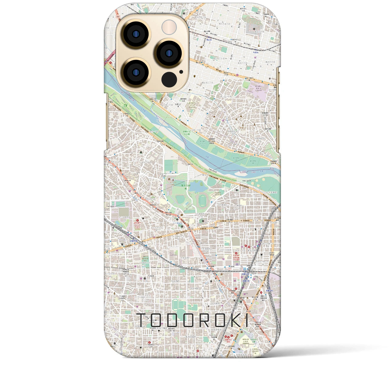 【等々力(神奈川県)】地図柄iPhoneケース(バックカバータイプ)