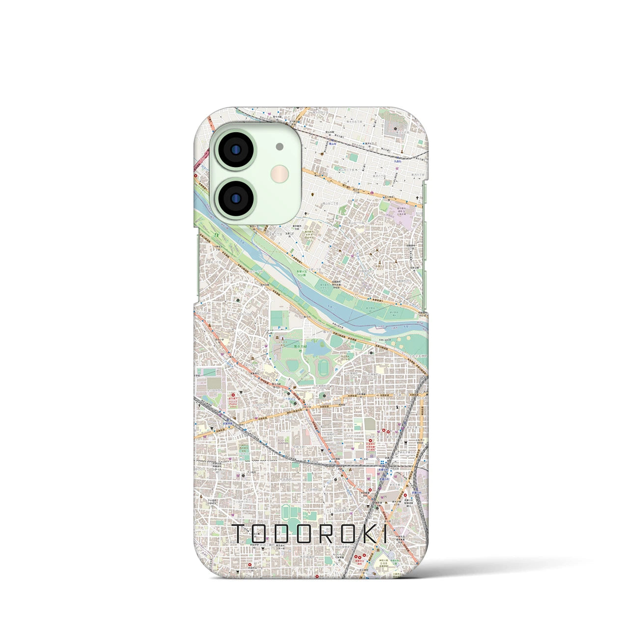 【等々力(神奈川県)】地図柄iPhoneケース(バックカバータイプ)
