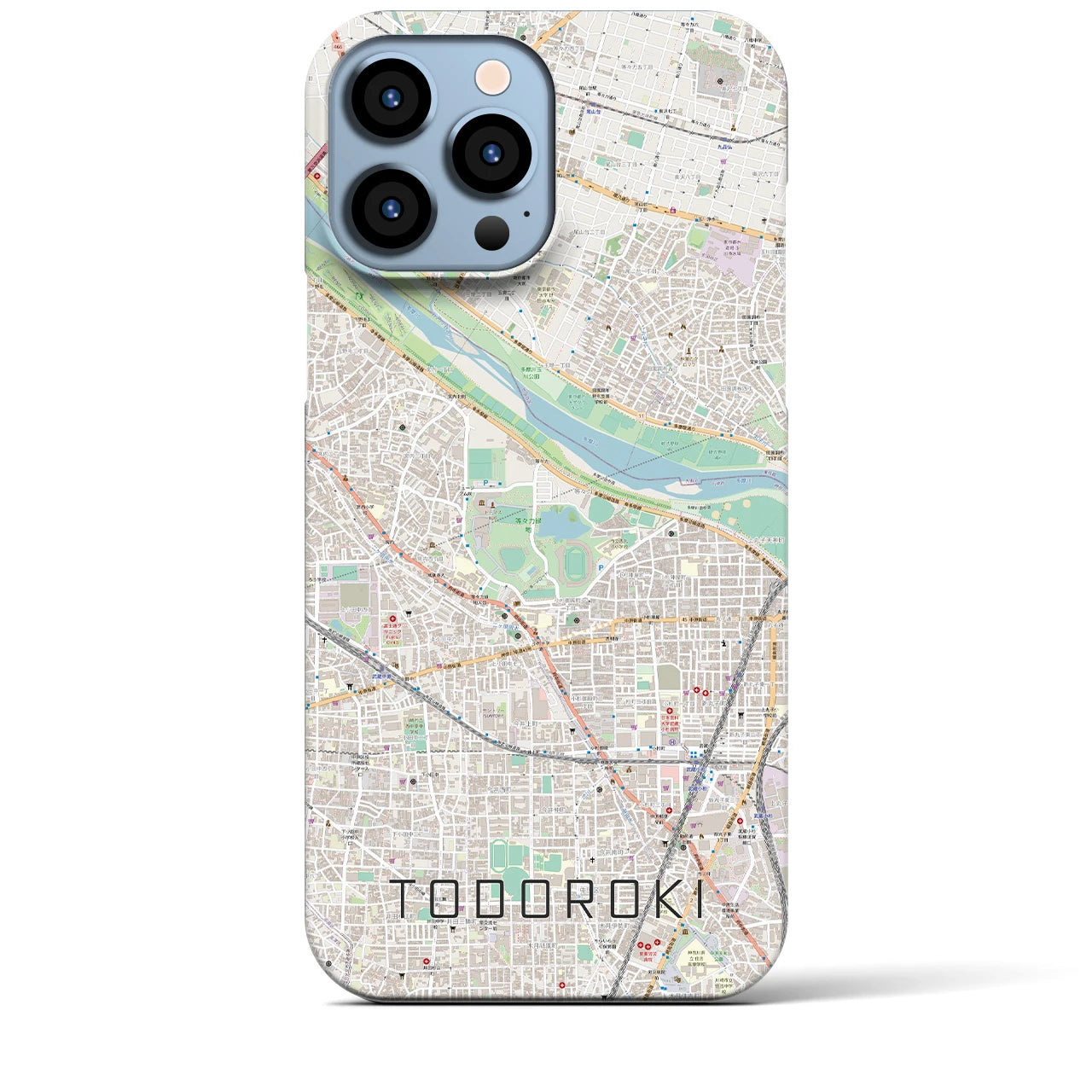 【等々力(神奈川県)】地図柄iPhoneケース(バックカバータイプ)
