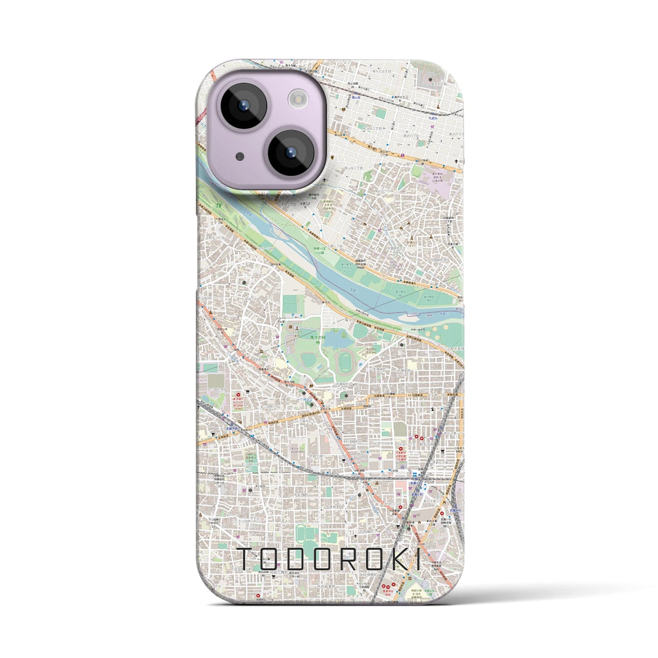 【等々力(神奈川県)】地図柄iPhoneケース(バックカバータイプ)