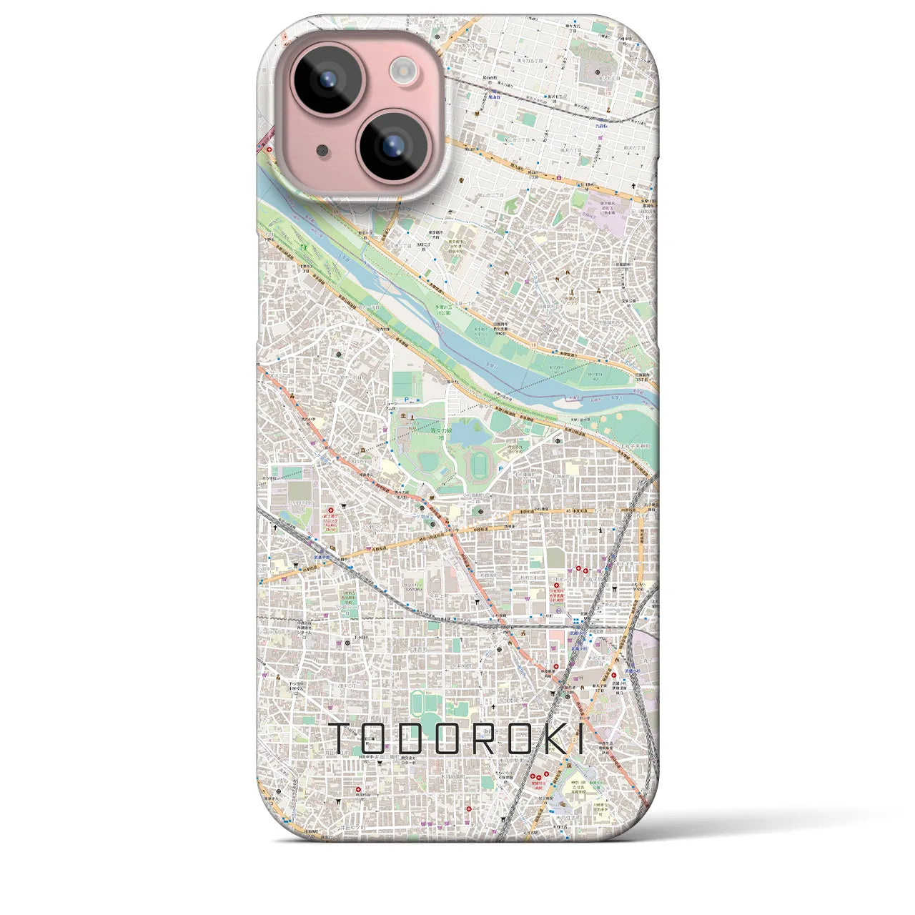 【等々力(神奈川県)】地図柄iPhoneケース(バックカバータイプ)