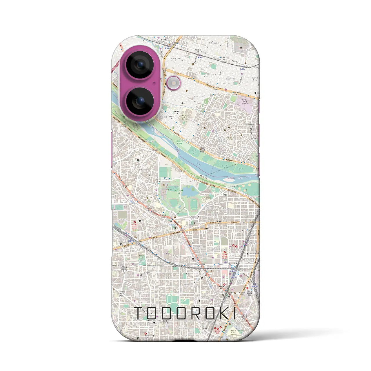 【等々力(神奈川県)】地図柄iPhoneケース(バックカバータイプ)