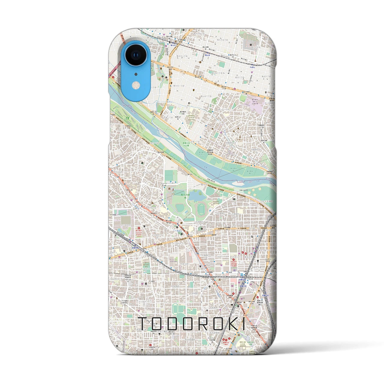 【等々力(神奈川県)】地図柄iPhoneケース(バックカバータイプ)