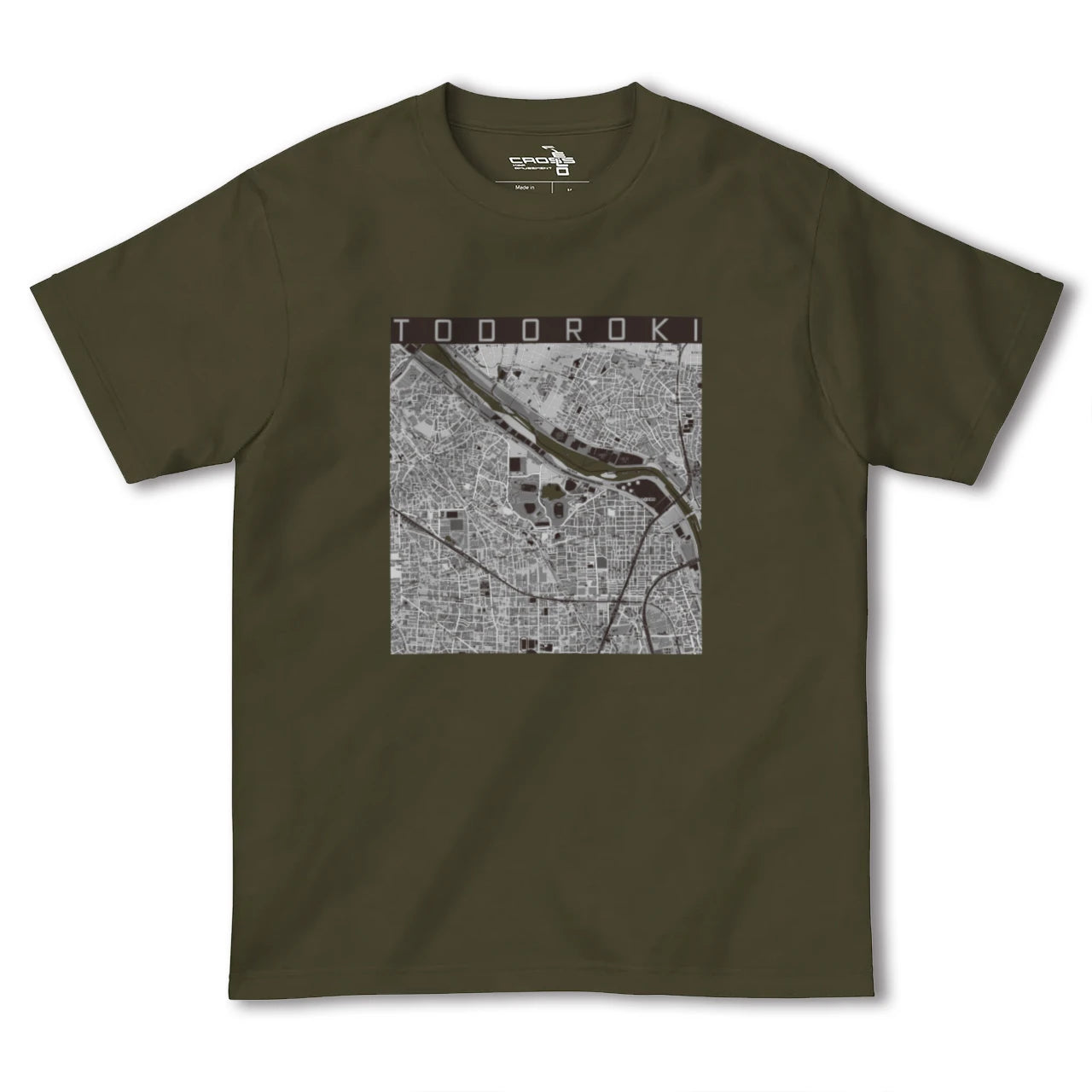 【等々力(神奈川県)(神奈川県)】地図柄ヘビーウェイトTシャツ