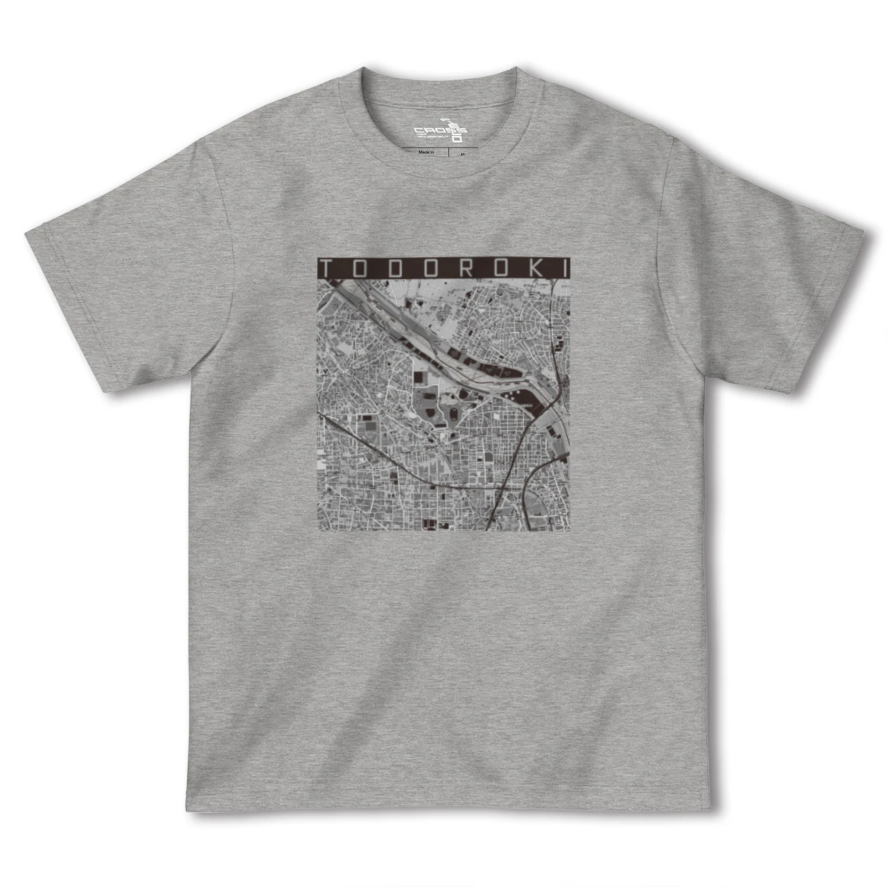 【等々力(神奈川県)(神奈川県)】地図柄ヘビーウェイトTシャツ