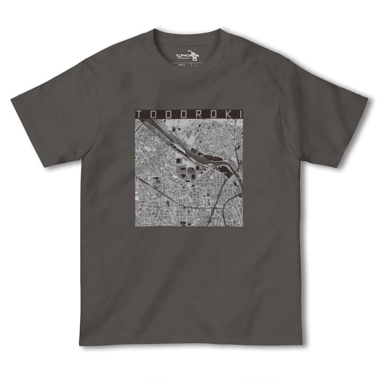 【等々力(神奈川県)(神奈川県)】地図柄ヘビーウェイトTシャツ
