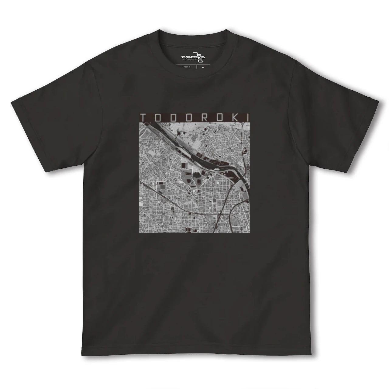 【等々力(神奈川県)(神奈川県)】地図柄ヘビーウェイトTシャツ
