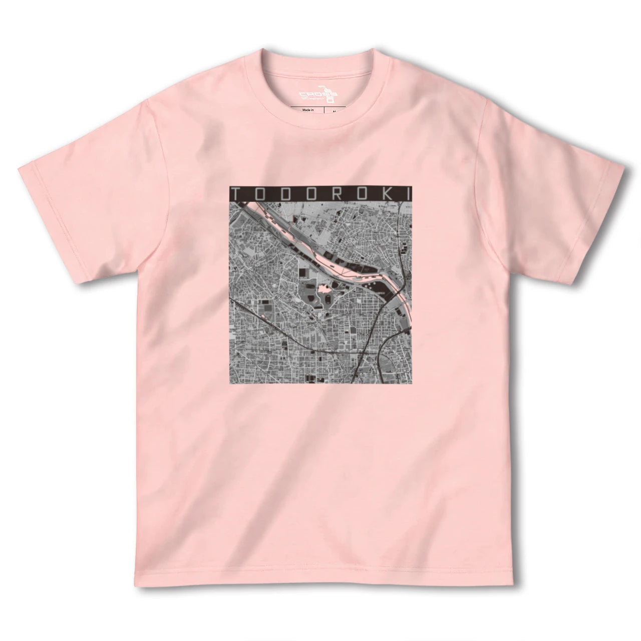 【等々力(神奈川県)(神奈川県)】地図柄ヘビーウェイトTシャツ