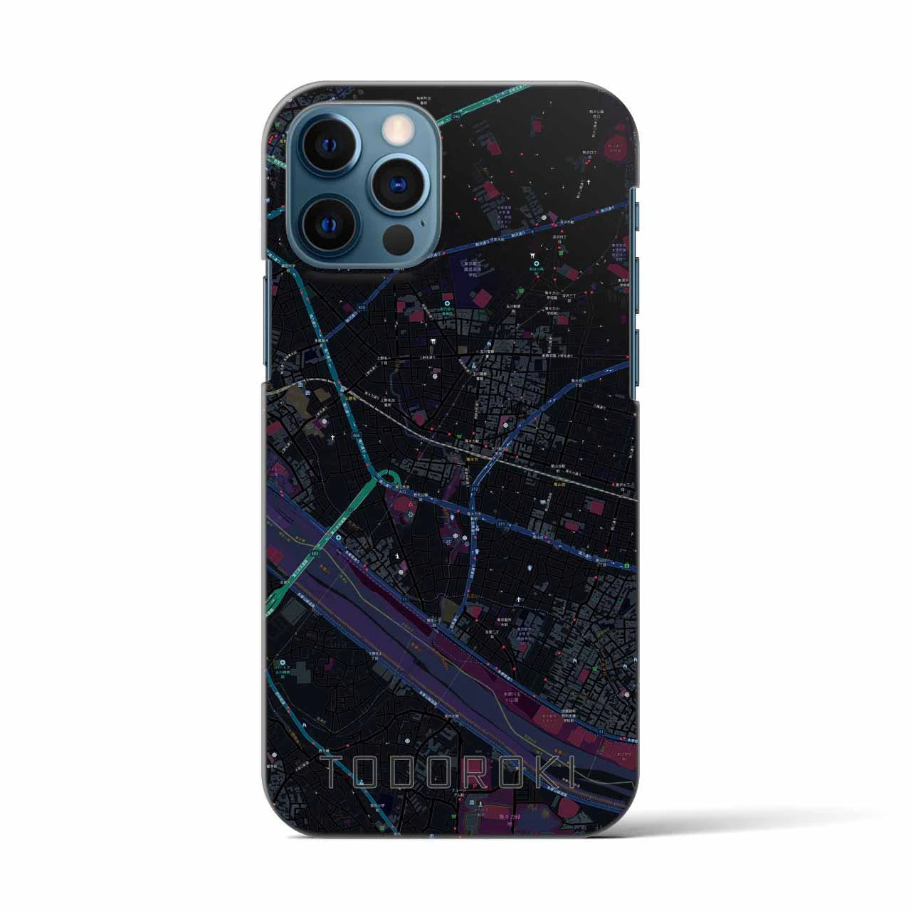 【等々力(東京都)】地図柄iPhoneケース(バックカバータイプ)